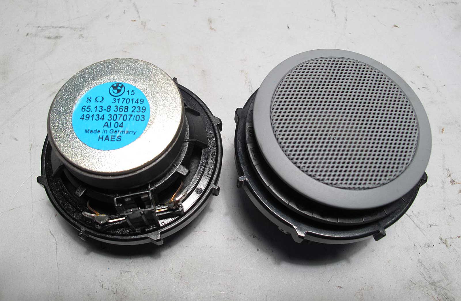 BMW E46 3Series Rear MidRange Treble Speaker Pair Left Right Grey
