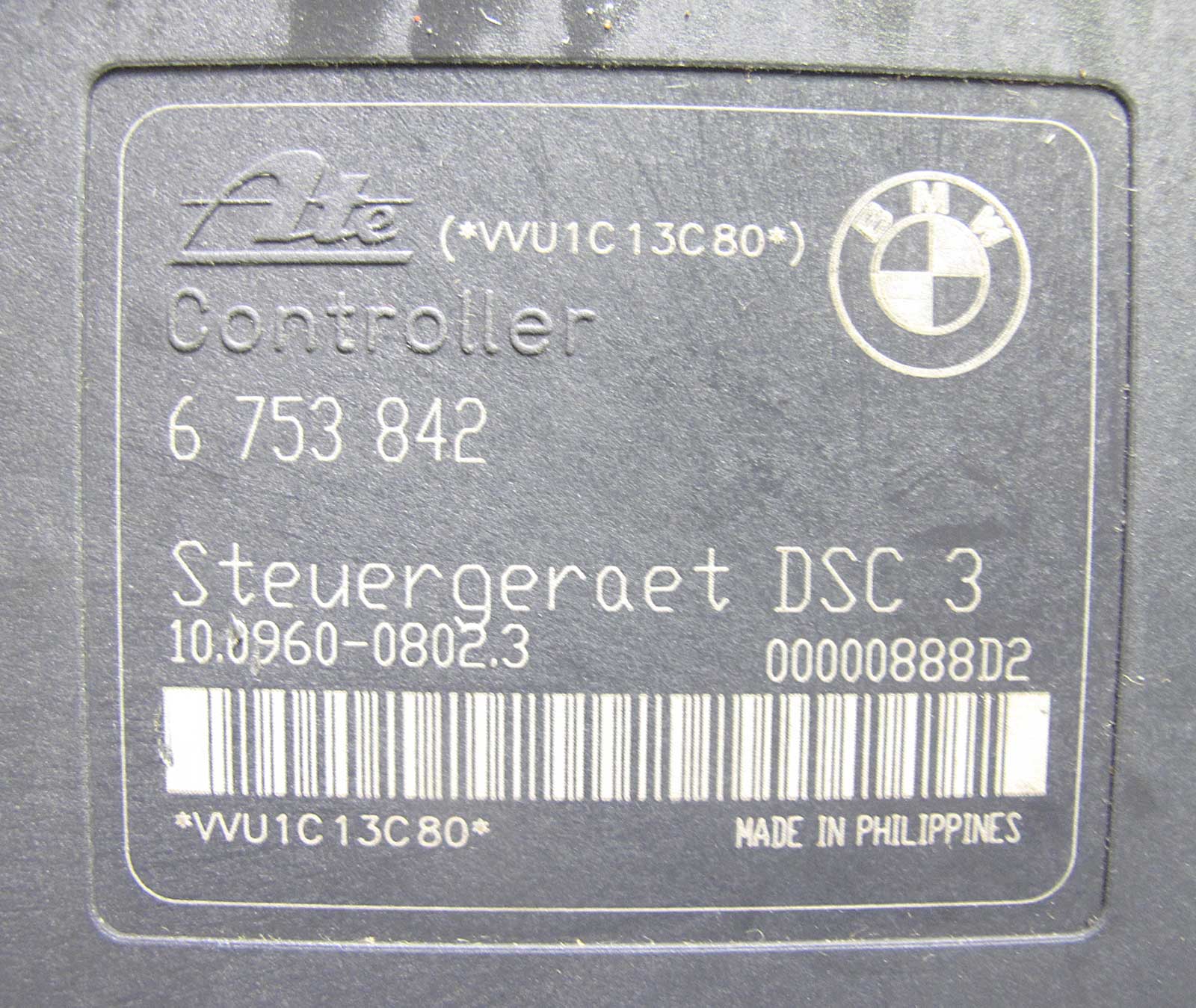 BMW E46 3Series Z3 ABS DSC Traction Control Pump w Module 2001 6750364