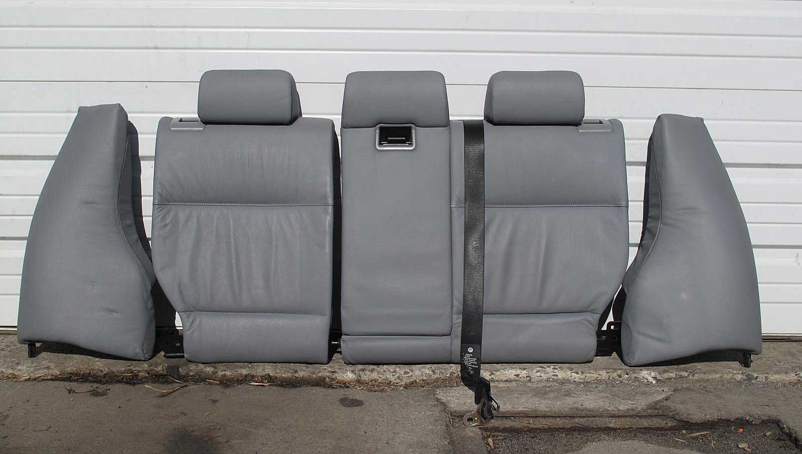 BMW E46 3Series Touring Wagon Rear FoldDown Loading Seat Back Grey Leather OEM eBay