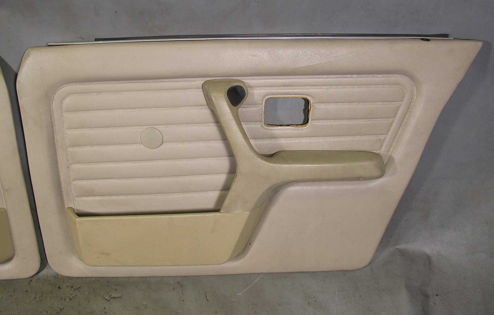 BMW E30 3Series Sedan Front Interior Door Panel Trim Skin Pair Beige