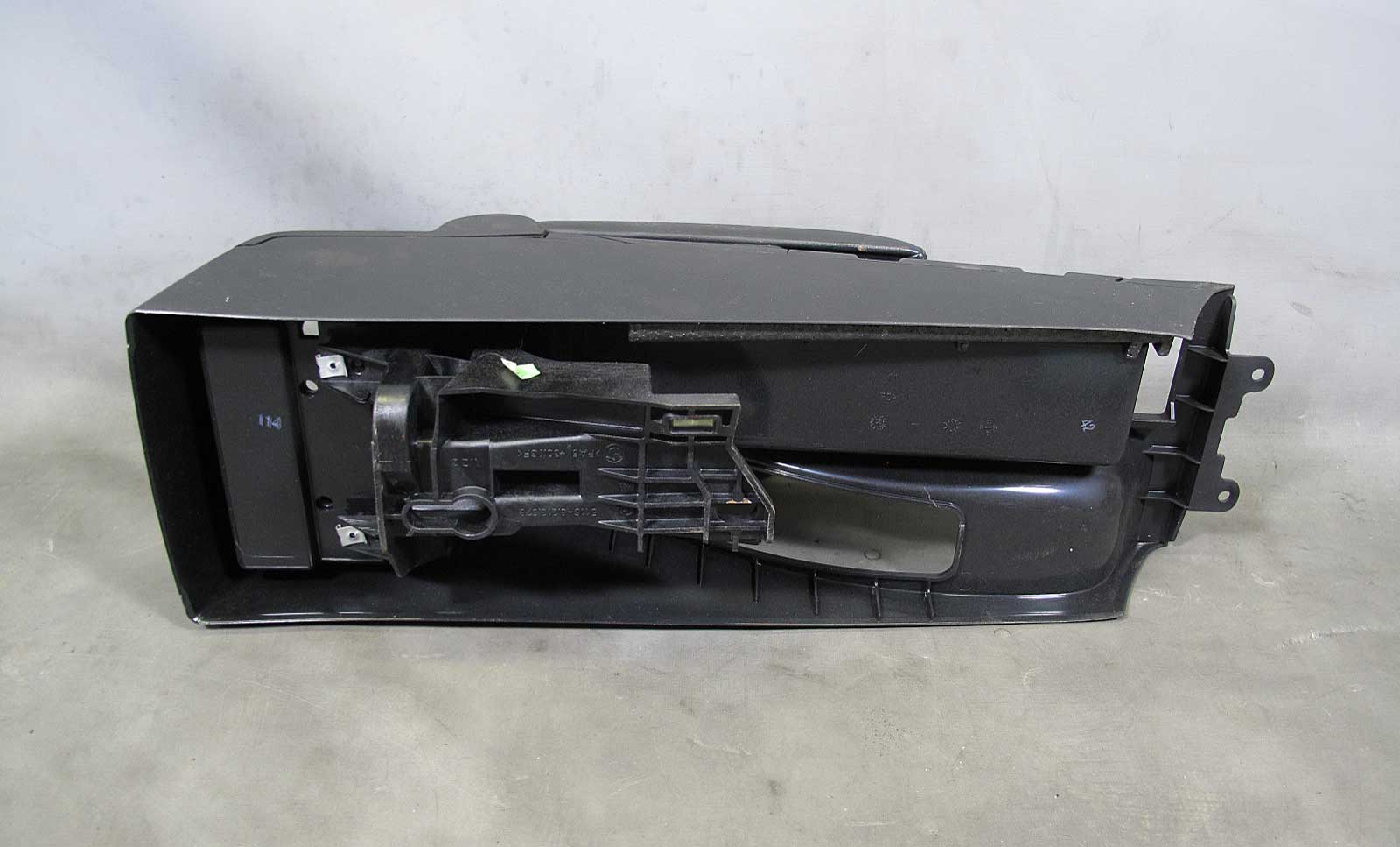 BMW E46 3Series Front Armrest Center Console Cupholders Black Leather